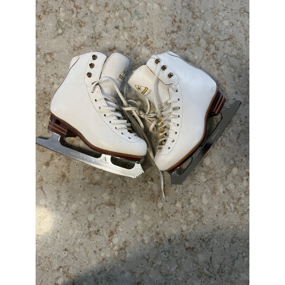 Jackson Freestyle Kids Figure Skates White Leather Ultima Mirage Blades Size 12B